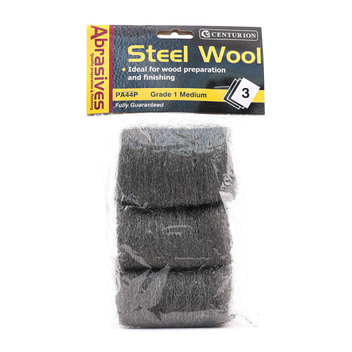 Abrasives Steel Wire Wool, 1 Medium (Pack of 3)