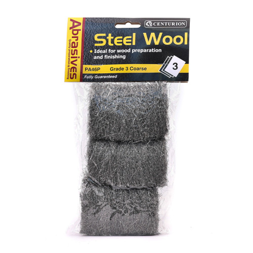 Abrasives Steel Wire Wool, 3 Coarse (Pack of 3)
