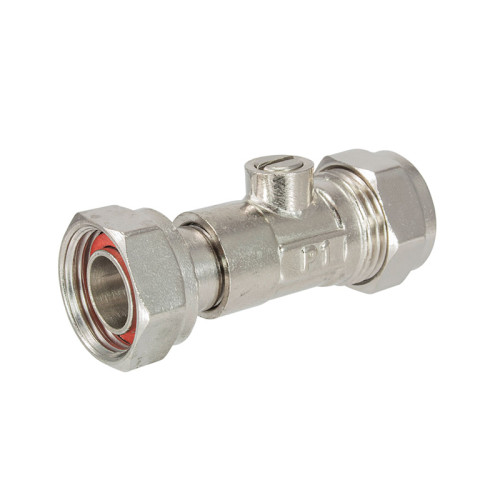 15 x 1/2 Chromed Straight Service Valve