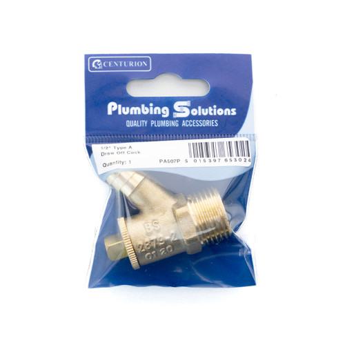 1/2" Brass Type A Draw Off Cock