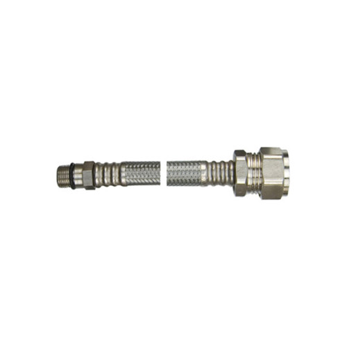 15mm x 1/2 Stainless Steel Push Fit Flex Connector