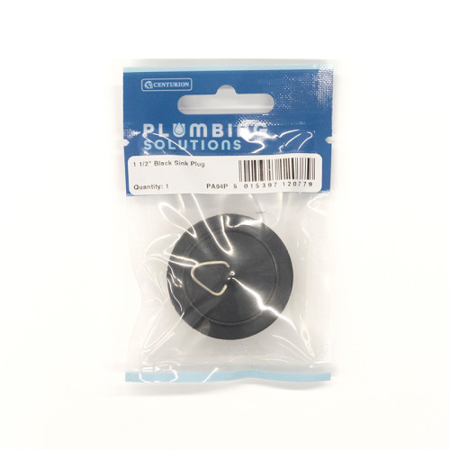 Sink & Bath Plug - 1 1/2" - Black