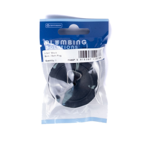Sink & Bath Plug - 1 3/4" - Black