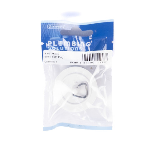 Sink & Bath Plug - 1 1/2" - White