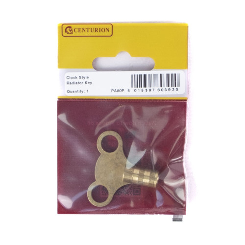 Radiator Key - Brass Clock Style