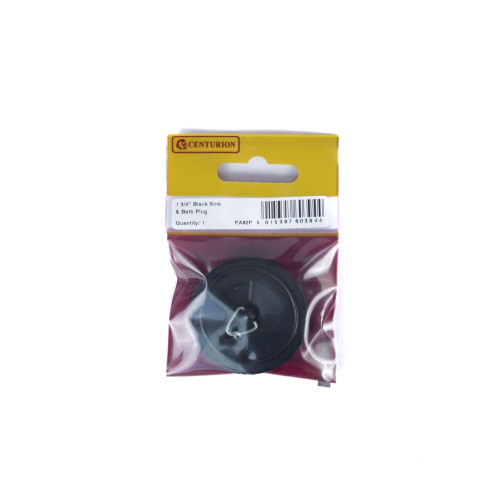 Plug - Sink Bath - Black - 1 3/4"