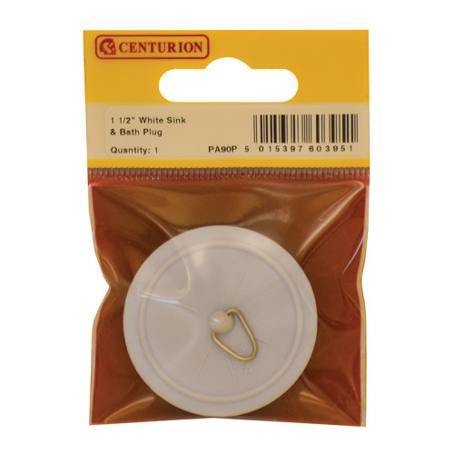 Plug - Sink Bath - White - 1 1/2"