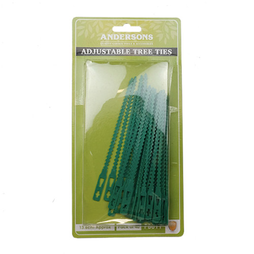 Adjustable Tree and Shrub Ties, Green, Pack of 40