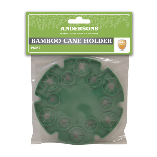 Bamboo Cane Holders, Green, 12.5cm Diameter