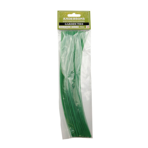 Garden Plant Ties, Green, 250mm