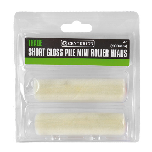 Trade Short Gloss Pile Mini Rollers, 100mm / 4" (Set of 2)