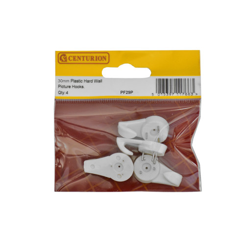 Centurion Plastic Hardwall Picture Hooks, PF29P