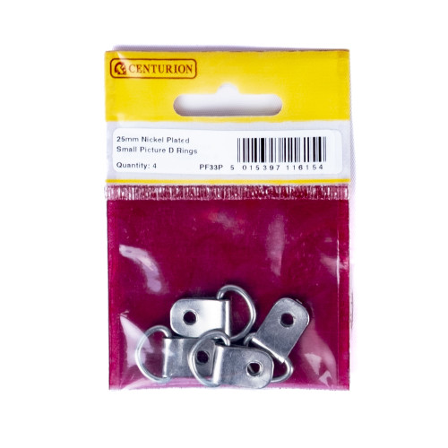 25mm NP Small Picture D Rings (Pack of 4)