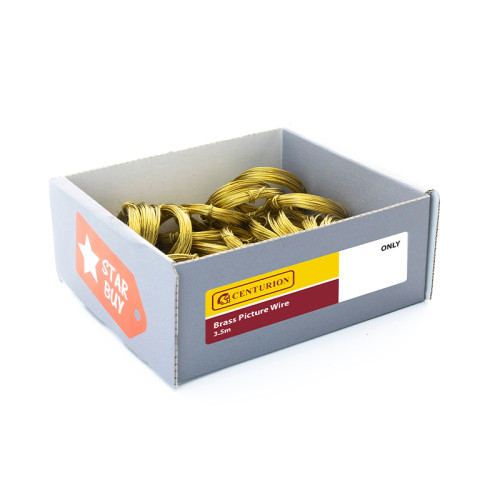 Display Box Deal - 30 No. 3.5m Brass Picture Wire (Made to Order)