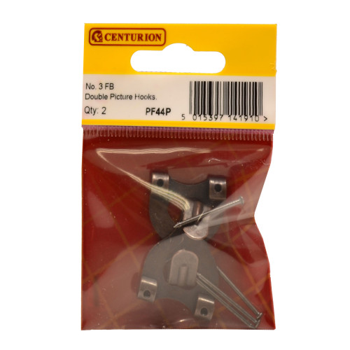 No 3 FB Double Picture Hooks (Pack of 2)
