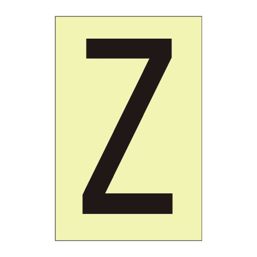 Character 'Z' - Photoluminescent Vinyl - 50mm