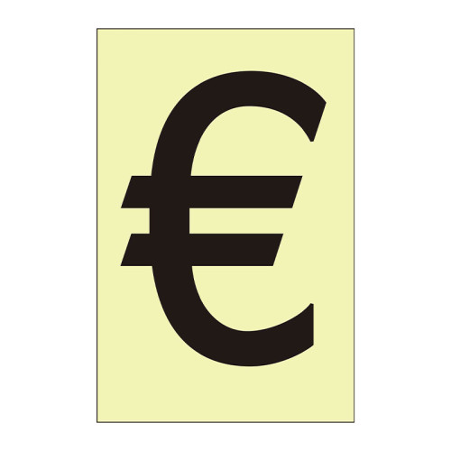 Character 'â‚¬' - Photoluminescent Vinyl - 50mm