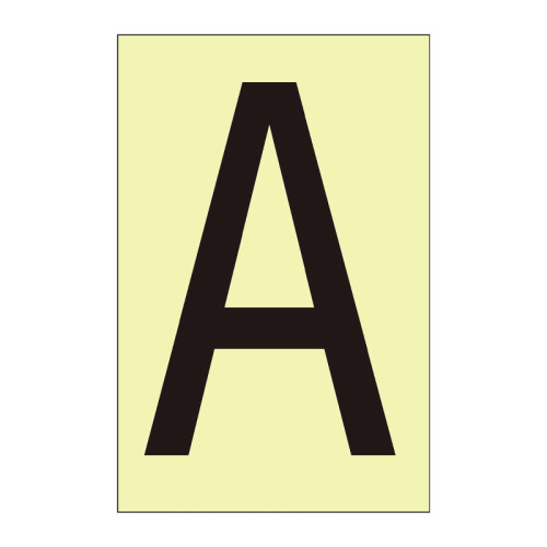Character 'A' - Photoluminescent Vinyl - 75mm