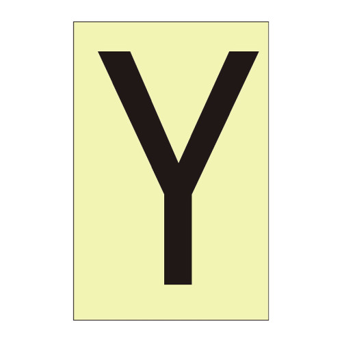 Character 'Y' - Photoluminescent Vinyl - 75mm