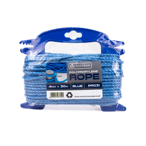 4mm x 30m Polypropylene Rope, Blue