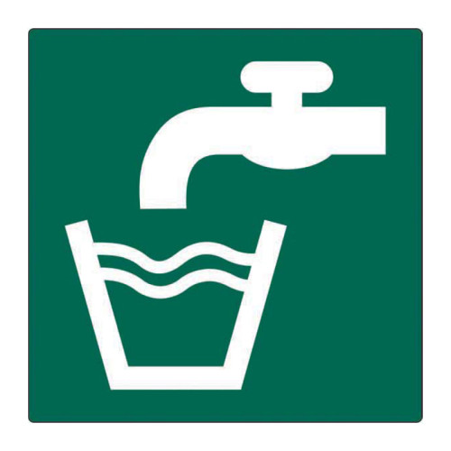 Drinking water symbol - Labels (50 x 50mm Roll of 250)