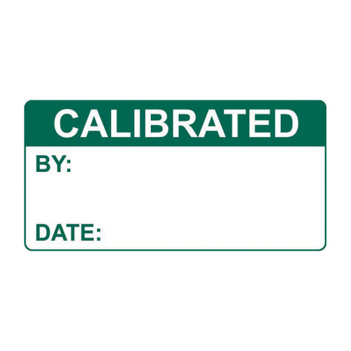 'Calibrated' Labels, Self-Adhesive Vinyl, (50mm x 25mm) (Roll of 250)