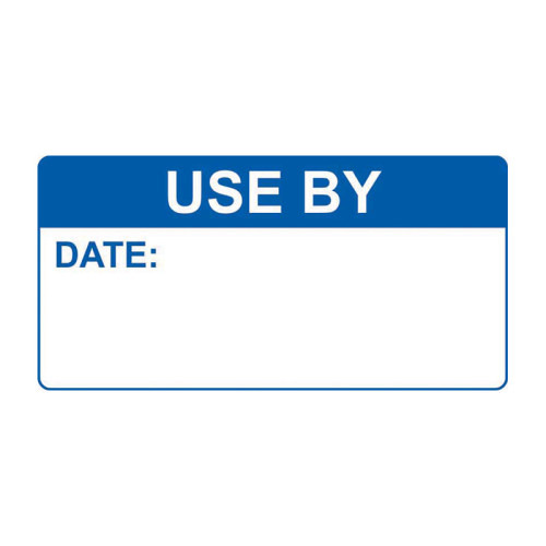 'Use By' Labels, Self-Adhesive Vinyl, (50mm x 25mm) (Roll of 250)