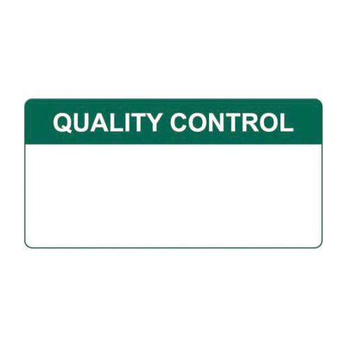'Quality Control (Blank)' Labels, Self-Adhesive Vinyl, (50mm x 25mm) (Roll of 250)
