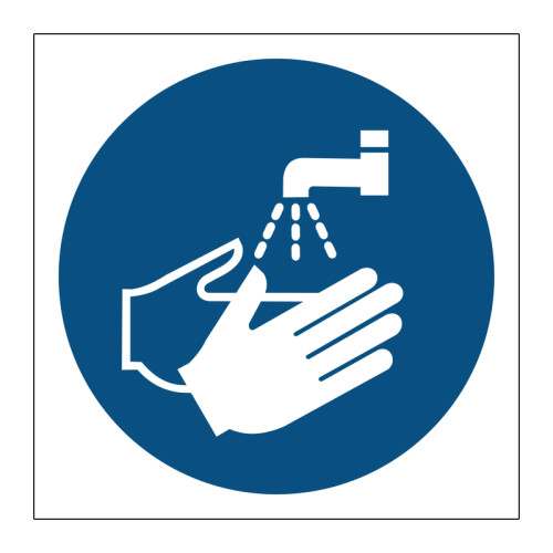 Wash hands symbol - SAV (100 x 100mm)