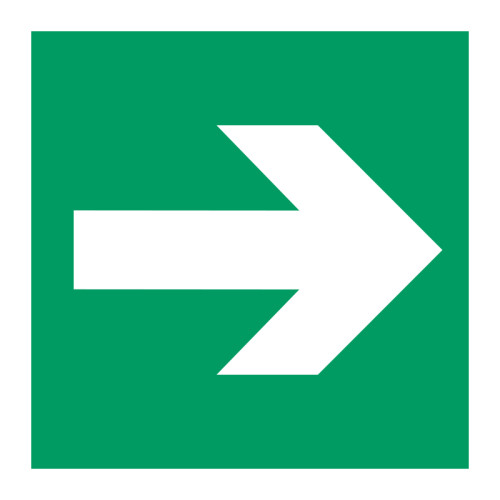 Literal arrow sign - PP (150 x 150mm)