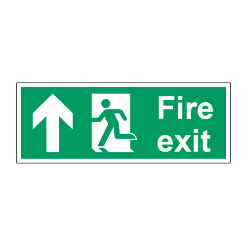 Fire exit (arrow Up) - PP (400 x 150mm)