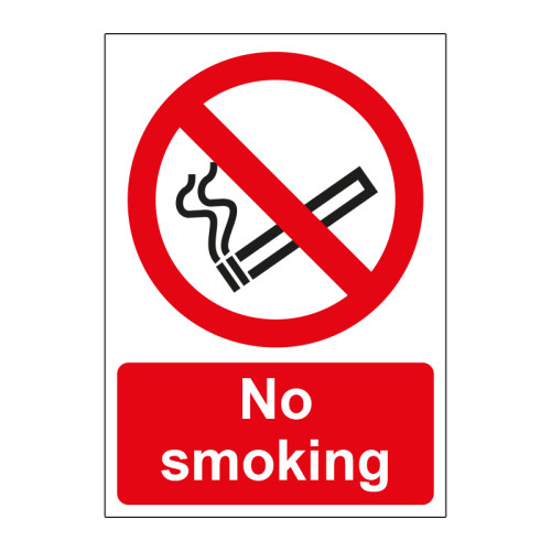 No smoking symbol - SAV (100 x 100mm) Pack of 2