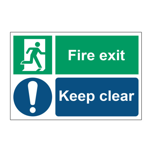 Fire exit keep clear - PP (200 x 300mm)