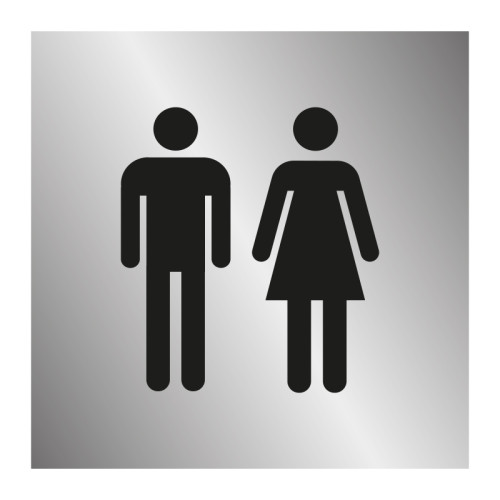 Toilets symbol - PPSILVER (100 x 100mm)