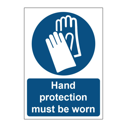 Hand protection must be worn - PP (148 x 210mm)