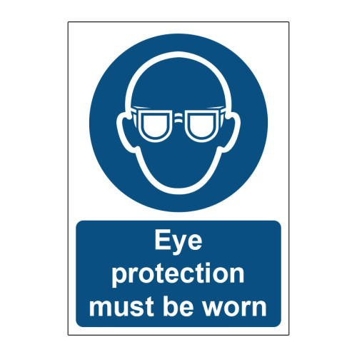 Eye protection must be worn - PP (148 x 210mm)