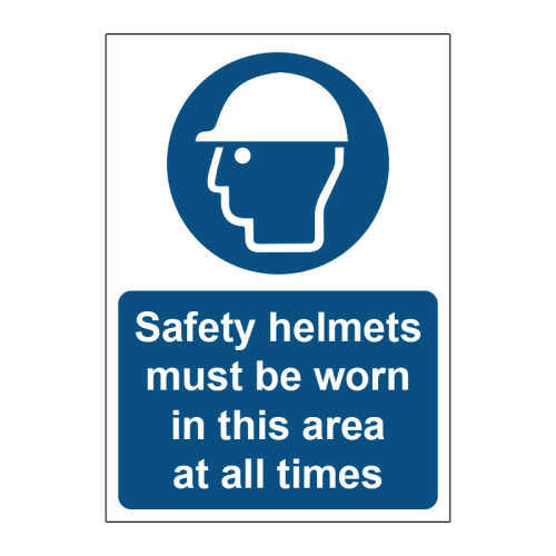 Safety helmets must be worn - PP (148 x 210mm)