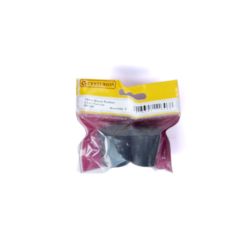 19mm Black Rubber Chair Ferrule (Pack of 2)