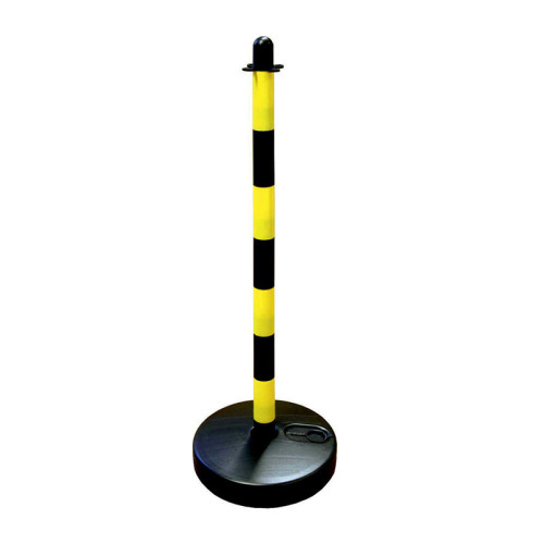 Post with Base, Yellow/Black, 40mm x 900mm