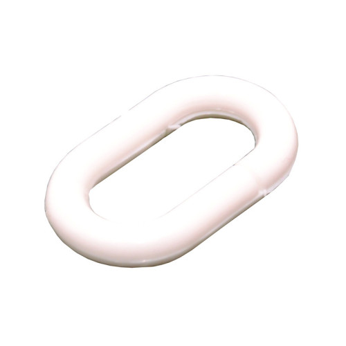 Temporary Barrier White Connecting Chain Links