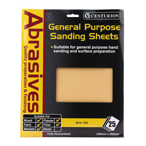 Abrasives Sandpaper Sheets, Fine 0/180 Grit
