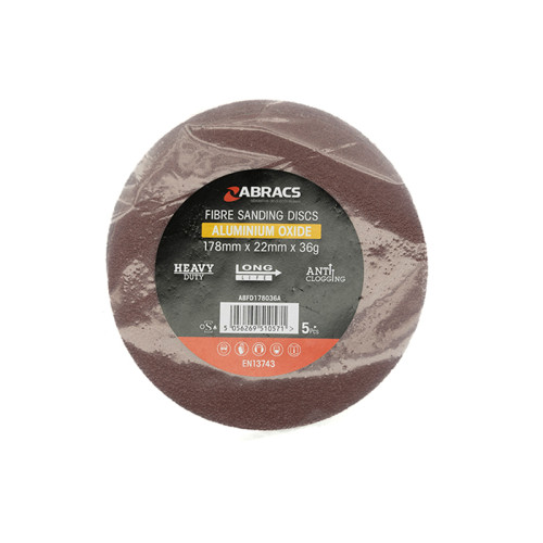 ABRASIVE FLOOR DISC 180 X 22MM 40G - PACK 5