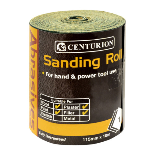 Abrasives Aluminium Oxide Decorator's Roll, Medium 115mm x 10m