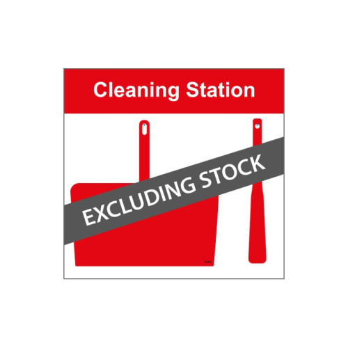 Shadow Board Cleaning Station With Stainless Steel Hooks, Style D Red, (490mm x 470mm)