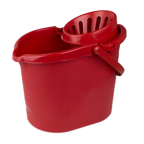 12 Litre Polypropylene Mop Bucket, For Use With Shadow Board, Red