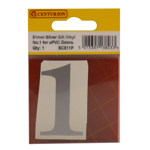 Silver Font Vinyl Number 1 SC511P
