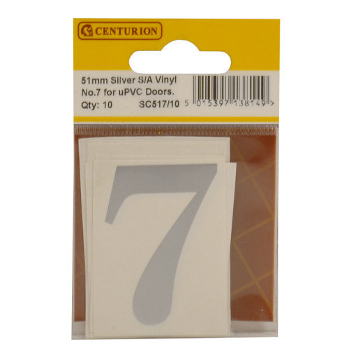 51mm Silver Traditional Font Vinyl 7 SC517/10