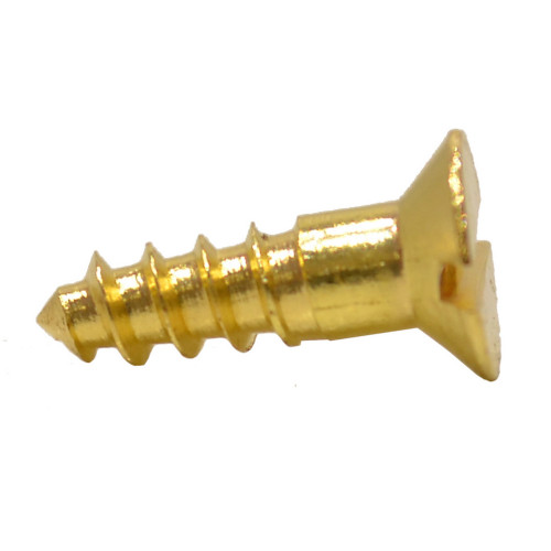 1/2" x 6 Slotted Brass Woodscrew - Countersunk Head - (200)
