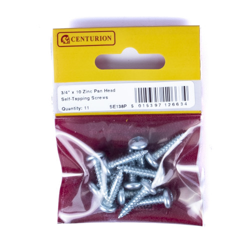 Pozi Pan Head Self Tapping Screws, &Acirc;&frac34;" x 10, ZP