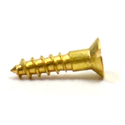 3/8" x 2 Slotted Brass Woodscrew - Countersunk Head - (200)